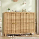 Axyaa 4-Drawer Wooden Shoe Organizer for Entryway Storage