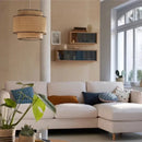 Axyaa Wabi Sabi Hemp Rope Pendant Lamp, Rattan Woven Chandelier for Home Decor