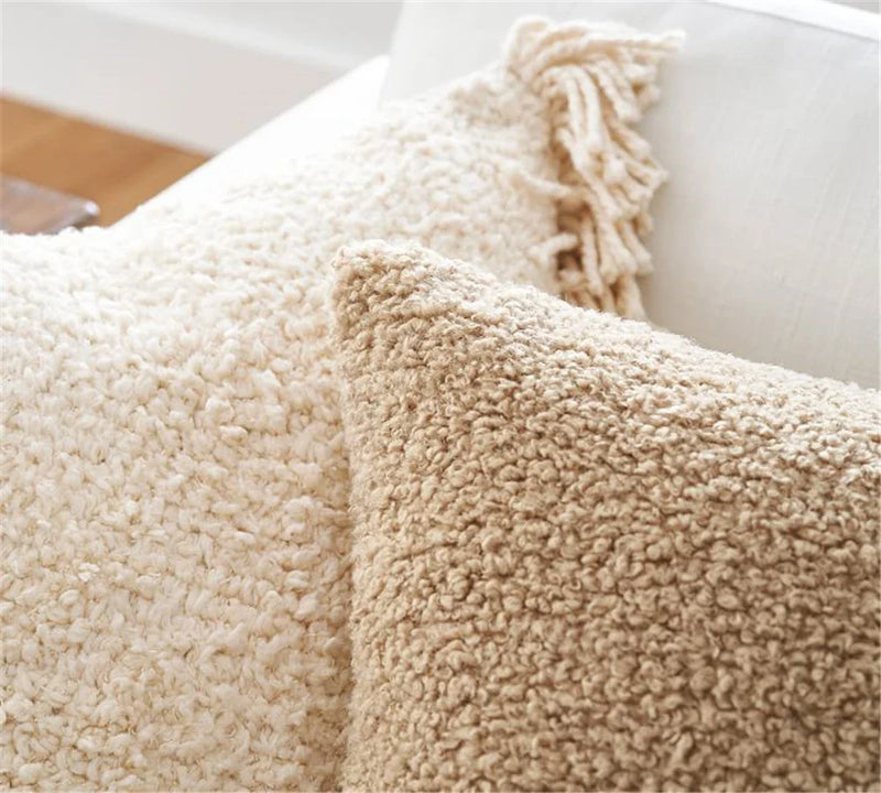 Axyaa Plush Cushion Cover 45x45cm for Sofa Living Room Decor