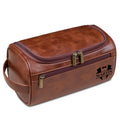 Axyaa Men's PU Leather Toiletry Bag: Personalized Travel Organizer for Groomsmen, Birthday, Bachelor Gift