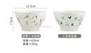 Axyaa Handdrawn Cute Ceramic Bowls Set - Rice, Noodle, Small, High-legged, Soup Bouls