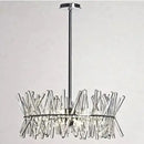 Axyaa Crystal Glass Round Chandelier: Modern, Minimalist, Creative Art Bedroom Lamps