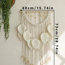 Axyaa Leaf Macrame Wall Hanging Brown Green Home Decor Boho Aesthetic Gift