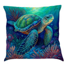 Axyaa Ocean Series Pillowcase - Fish Sea Turtle Whale Printed Cushion Cover
