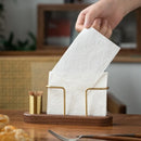 Axyaa Black Walnut Tissue Holder: Minimalist Dining Table Storage Rack
