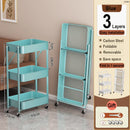 Axyaa Floor-to-Ceiling Multi-layer Service Cart for Kitchen Storage
