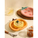 Axyaa Ceramic Dessert Plate: Aesthetic Tea Table Snack Salad Plate, Underglaze Color