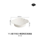 Axyaa Ceramic Oval High-foot Steak Plate | Irregular Hotel Tableware & Heat Insulation