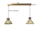 Axyaa Nordic Modern LED Flower Glass Copper Hanging Lamp for Home Decor