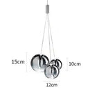 Modern LED Bubble Glass Ball Chandelier for Kitchen, Dining, Bedroom by Axyaa