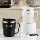 Axyaa Stainless Steel Double-Layer Coffee Cup with Handle - Insulated Drinking Mug