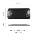 Axyaa Rectangular Ceramic Sushi & BBQ Plate - Restaurant Quality & Creative