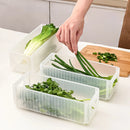 Axyaa Scallion Storage Box: Foldable, Fresh Food Organizer with Handle