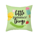 Axyaa Summer Fruit Polyester Cushion Cover - Small Fresh Tropical Plants Pillowcase