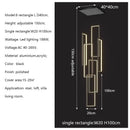 Axyaa Dimmable LED Pendant Lights Aluminium Rectangle Suspend Lamp