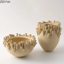 Axyaa Porous Edge Ceramic Vase, Desk Decoration, Flower Arrangement, Room Aesthetic Decor