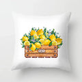 Lemon Pattern Summer Cushion Cover for Sofa Decor by Axyaa