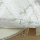 Axyaa Plush White Diamond Cushion Cover - Soft Solid Color Pillowcase
