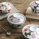 Axyaa Japanese Ceramic Lidded Soup Bowl for Restaurant Molecular Cuisine