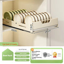 Axyaa Slide Out Dish Drying Rack & Plate Holder Kitchen Organizer Tray Stand