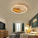 Axyaa 3 Circle Black Led Chandelier for Bedroom Living Dining Room Lighting