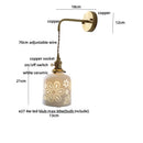 Axyaa Ceramic LED Wall Light Fixture with Pull Chain Switch