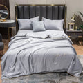 Axyaa Ice Silk Embroidered Quilt Set - Luxury European Style Cooling Blanket