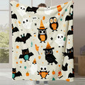 Axyaa Cartoon Cute Halloween Gift Flannel Sofa Blanket