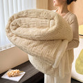Axyaa Queen Size Wool-Like Throw Blanket for Winter Bedding