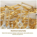 Villa Crystal Chandelier Pendant Light for Luxury Living Room, Dining, Bedroom - Axyaa Hanging Lamp