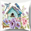 Axyaa Floral Bicycle Birdhouse Pillow Covers Pattern Cushion Cover Sofa Bedroom Car