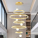 Axyaa Modern Staircase Chandeliers LED Pendant Light Lamps for Living Room