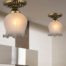 Axyaa European Chandelier with White Glass Shade for Dining Room