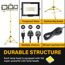 Axyaa LED Flood Light 300W Work Light on Adjustable Tripod Stand IP66