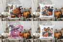 Halloween Rose & Butterfly Pillow Cover by Axyaa for Sofa, Bedroom, Car