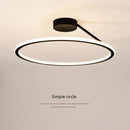 Axyaa Modern Circle LED Chandelier Aluminum Dimmable Ceiling Light Bedroom Lamp