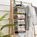 Axyaa Hanging Wardrobe Organizer Cabinets Hanger System for Clothes Storage & Handbags