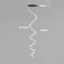 Axyaa Crystal Chandelier Stair Pendant Lamp Living Room Interior Lighting