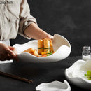 Axyaa Ceramic Dinner Plates Steak Pasta Modern Tableware Restaurant Trays