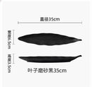 Axyaa Ceramic Leaf Sushi Plate | Creative Tableware for Sashimi & Desserts
