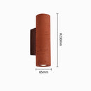Axyaa Coral Red Cylindrical Stone Home Decor Lamp for Bedside, Wall Light, Corridor, Staircase