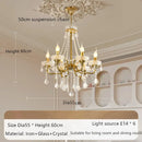 Axyaa Crystal Chandelier: European Minimalist Living Room Lamp - Modern & Cozy Bedroom Vintage Lighting