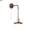 Axyaa LED Wall Lights Yellow Travertine Mid Century Modern Bedside Lamps