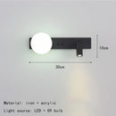 Axyaa White Acrylic Ball Wall Light Bedside Lamp 3000K G9 Bulb