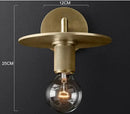 Scandinavian Normcore Bronze LED Wall Lamp by Axyaa - Iron Copper Glass Ball