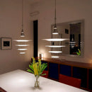 Axyaa Designer White Chandelier: Flying Saucer Pendant Light for Restaurant & Living Room