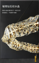 Axyaa Post-Modern Crystal Chandelier for Dining Room Table, Italian Designer Bar Lamp