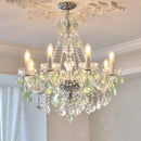 Axyaa French Crystal Chandelier: Luxurious Retro Style Living Room Dining Light