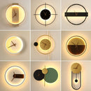 Nordic Wall Lamp Clock Axyaa Silent Bedroom Living Room Decor