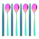 Axyaa Rainbow Stainless Steel Dinner Set - 8/10Pcs Luxury Cutlery & Tableware